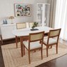 Conjunto Mesa de Jantar Tampo MDF 1,60m e 4 Cadeiras Tiê CabeCasa MadeiraMadeira - 1