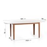 Conjunto Mesa de Jantar Tampo MDF 1,60m e 6 Cadeiras Tiê CabeCasa MadeiraOriginals - 2