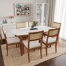 Conjunto Mesa de Jantar Tampo MDF 1,60m e 6 Cadeiras Tiê CabeCasa MadeiraOriginals - 1