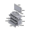 Ver imagem 3 de Gabinete para Banheiro com Cuba e Espelheira 80cm Safira