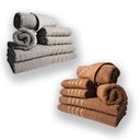 Ver imagem 1 de Jogo de Toalhas 12pcs - 4 Banhos 4 Rosto 4 Tapetes Cz+mr