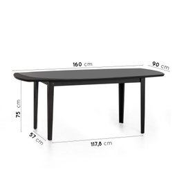 Conjunto Mesa de Jantar Tampo Vidro e MDF 1,60m e 6 Cadeiras Tiê CabeCasa MadeiraMadeira - 2