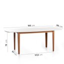 Ver imagem 3 de Conjunto Mesa de Jantar Tampo MDF 1,80m e 6 Cadeiras Tiê CabeCasa MadeiraOriginals Marrom