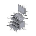 Ver imagem 3 de Gabinete para Banheiro com Cuba e Espelheira 60cm Safira Marrom/Rovere
