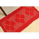 Ver imagem 2 de Par de Tapetes em Crochê Retangular Duo - Vermelho Arte & Tear