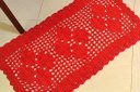 Ver imagem 2 de Par de Tapetes em Crochê Retangular Duo - Vermelho Arte & Tear