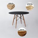 Ver imagem 7 de Mesa Redonda 90cm com 4 Cadeiras Eames Eiffel Pés de Madeira Preta