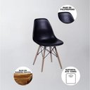 Ver imagem 5 de Mesa Redonda 90cm com 4 Cadeiras Eames Eiffel Pés de Madeira Preta