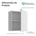 Ver imagem 4 de Armário Aéreo para Quarto 60 Cm 1 Porta Branco Neo Madesa