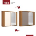Ver imagem 6 de Guarda Roupa Casal Mozzate 2 Portas Deslizantes Flex Cinamomo/Off White com Espelho - Móveis Henn