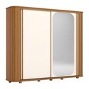 Ver imagem 1 de Guarda Roupa Casal Mozzate 2 Portas Deslizantes Flex Cinamomo/Off White com Espelho - Móveis Henn