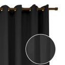 Ver imagem 2 de Cortina para Sala Quarto Roma 300x220 Admirare Cor Preta
