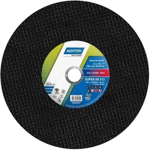 Disco de Corte Ar-312 14" X 1/8" X 1" - 66252843695 - Norton