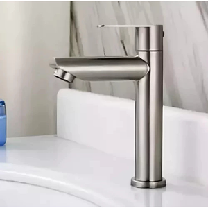 Torneira  Aço Inox Escovada  Para Lavatório Pia De Mesa