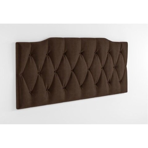 Cabeceira Painel Estofada Casal 1,40 Dobrável Cama Box Nicole Marrom