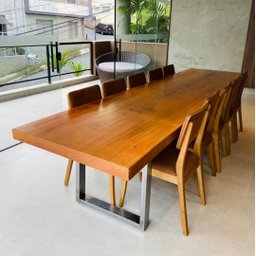 Mesa de Jantar 3,30 X 0,90 Prancha Única Sala Jantar Área Gourmet - 2 Mesa de Jantar 3,30 X 0,90 Prancha Única Sala Jantar Área Gourmet - 2