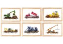 Ver imagem 1 de Kit Quadro Transporte Infantil Decorativo Quarto Criança Enxoval Bebê Menino