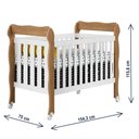 Ver imagem 4 de Quarto de Bebê Gran Selena Berço 3 em 1 Lila Cômoda com Porta Branco Amadeirado Carolina Baby