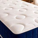 Ver imagem 4 de Colchão King Molas Ensacadas Ibiza + Base 193x203x61 Bom Pastor Azul