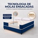 Ver mais imagens de Colchão King Molas Ensacadas Ibiza + Base 193x203x61 Bom Pastor Azul