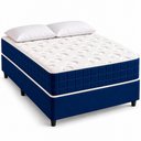 Ver imagem 6 de Colchão King Molas Ensacadas Ibiza + Base 193x203x61 Bom Pastor Azul