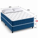 Ver imagem 3 de Colchão King Molas Ensacadas Ibiza + Base 193x203x61 Bom Pastor Azul