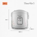 Ver mais imagens de Panela Elétrica de Arroz Mondial Bianca Rice 5 400w Branco 220v - Npe-05-5x