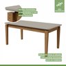 Conjunto Sala de Jantar Mesa 180x90cm Tampo MDF/Vidro com 6 Cadeiras Astrid Móveis Lopas - 5