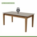 Ver mais imagens de Conjunto Sala de Jantar Mesa 180x90cm Tampo MDF/Vidro com 6 Cadeiras Astrid Móveis Lopas