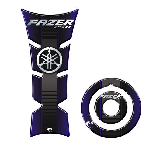 Kit Adesivo Resinado Protetor Tanque e Bocal Moto Yamaha Fazer 250 Teu Adesivo Adesivo Protetor Tanq