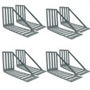 Ver imagem 1 de Kit 8 Suporte para Cabeceira Cama Box Par de Framer 400x80 Aço Galvanizado - Arkell