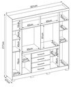 Ver imagem 4 de Guarda Roupa Casal New Realce Ele/ela 201cm - Amêndola Touch/grafito