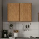 Ver imagem 2 de Armário Aéreo 2 Portas 80cm Cozinha Modulada Paris Menu Móveis Freijó
