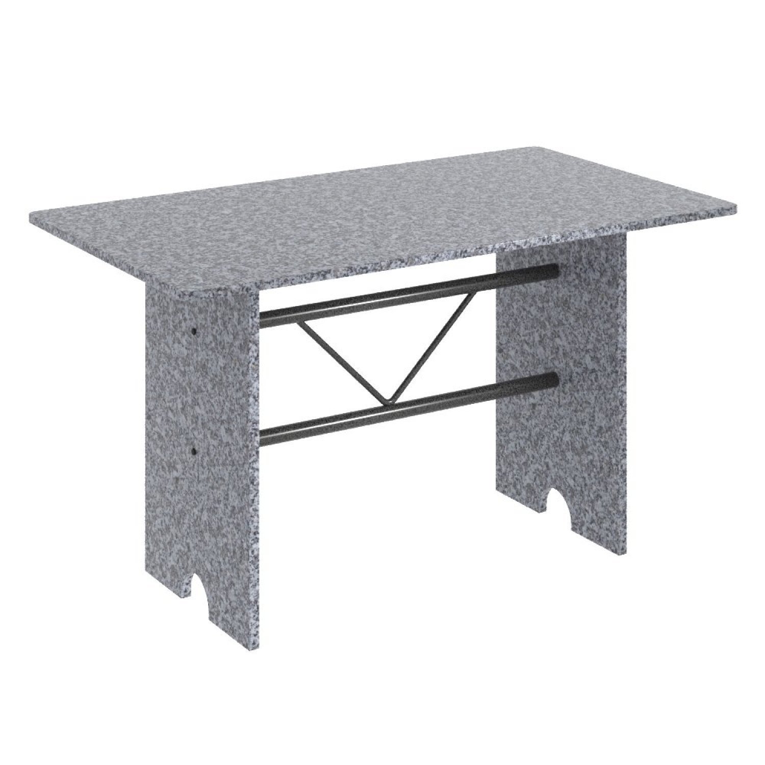 Conjunto de Mesa 120x75cm Tampo Granito com 4 Cadeiras Bianca Soma Móveis - 4