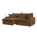 Ver imagem 6 de Sofá Dallas Veludo Dois Módulos de 90cm B15 Meu Sofá Online
