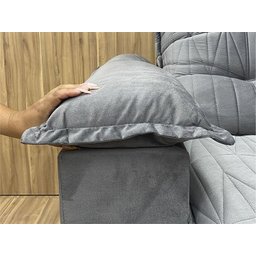 Sofá Retrátil Reclinável 2,30 m Cinza 330 Boa Vista - 7 Sofá Retrátil Reclinável 2,30 m Cinza 330 Boa Vista - 7