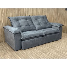 Sofá Retrátil Reclinável 2,30 m Cinza 330 Boa Vista - 5 Sofá Retrátil Reclinável 2,30 m Cinza 330 Boa Vista - 5