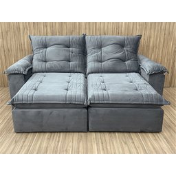 Sofá Retrátil Reclinável 2,30 m Cinza 330 Boa Vista - 8 Sofá Retrátil Reclinável 2,30 m Cinza 330 Boa Vista - 8