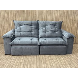 Sofá Retrátil Reclinável 2,30 m Cinza 330 Boa Vista - 9 Sofá Retrátil Reclinável 2,30 m Cinza 330 Boa Vista - 9