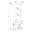 Ver imagem 5 de Home Theater Ripado Tv até 82 Polegadas 240cm com Led Cristaleira 2 e 1 Buffet 4 Portas Marrom Freijó/Off White Matte
