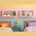 Ver mais imagens de Kit 2 Nichos de Parede Organizadores Branco Infantil 50cm Quarto Sala