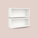 Ver imagem 1 de Kit 2 Nichos de Parede Organizadores Branco Infantil 50cm Quarto Sala