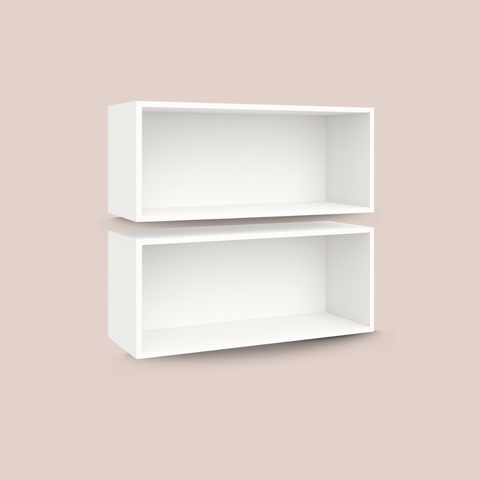 Kit 2 Nichos Organizadores Branco Infantil 50cm Quarto Sala