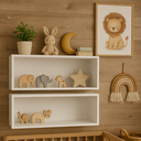 Ver imagem 2 de Kit 2 Nichos de Parede Organizadores Branco Infantil 50cm Quarto Sala