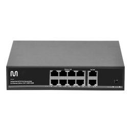 Switch Ativo Cftv 8 Portas Poe + 2 Uplink 120w Giga Gs0246 - 4