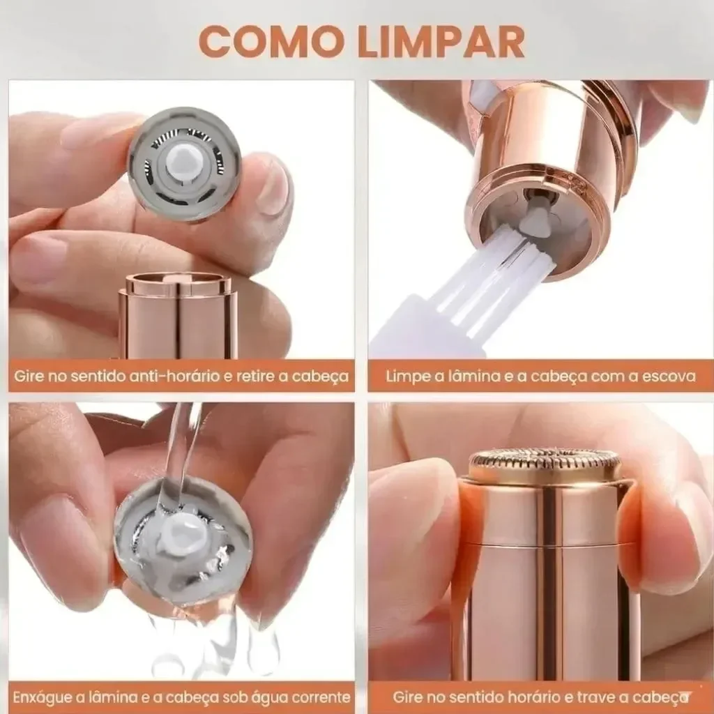 Ver imagem 5 de Caneta Depiladora Facial Elétrica Removedor de Pelos sem Dor