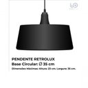Ver imagem 3 de Luminária Pendente de Mesa Retrolux Moderna Elegante Preto Preto