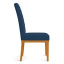 Ver imagem 3 de Kit 4 Cadeiras de Jantar Solana Veludo Base de Madeira - Pallazio Cor:Azul Marinho