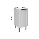 Ver imagem 2 de Gabinete de Cozinha Modulado Cz-3303 S/ Tampo C/ 1 Porta 40cm Branco - Tecno Mobili