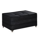 Ver imagem 1 de Puff Cama Solteiro Dobravel com Rodízios Lindecor Cor Preto